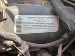 Engine with Emission Certification Label