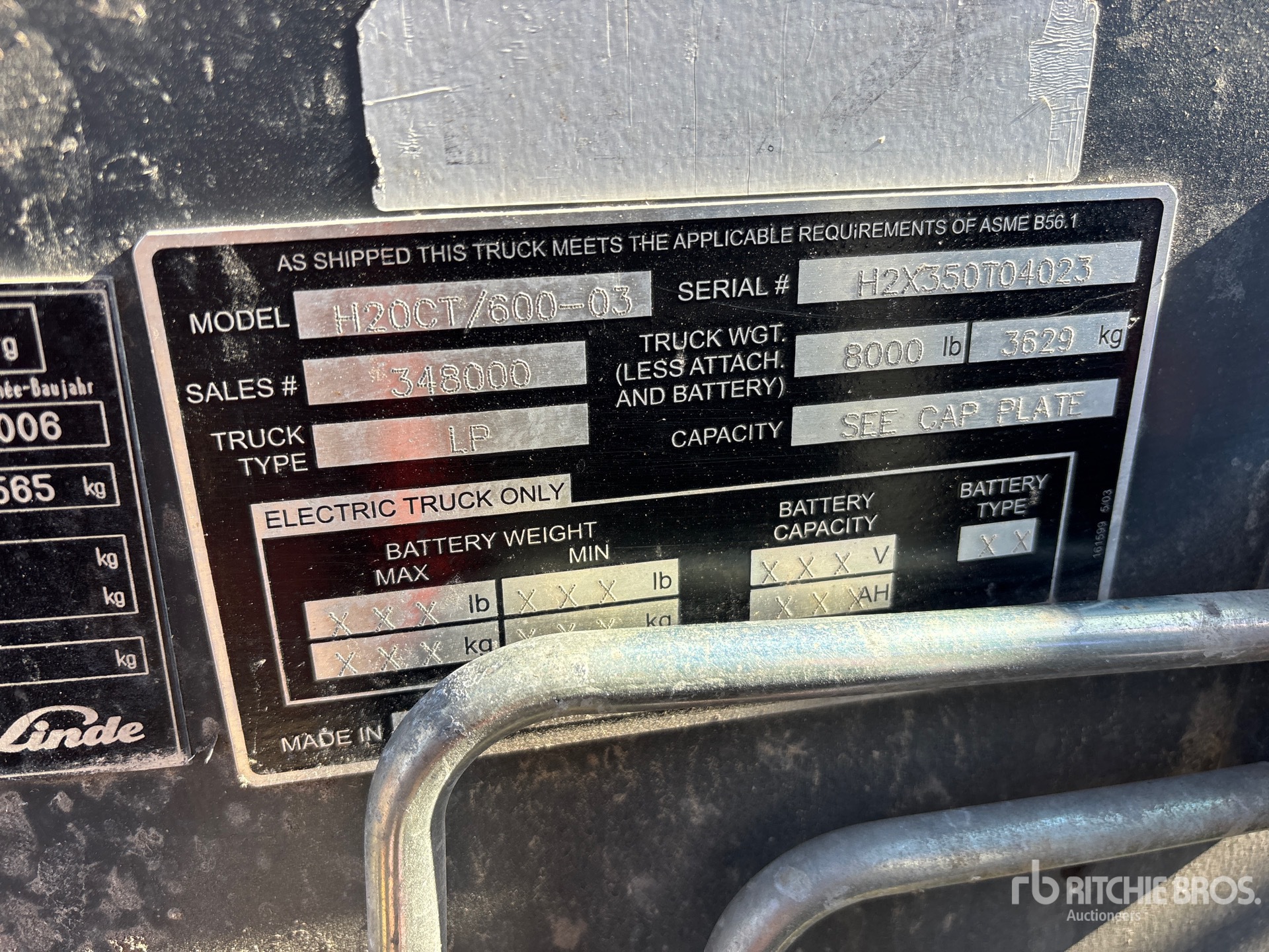 2006 Linde H20CT/600-03