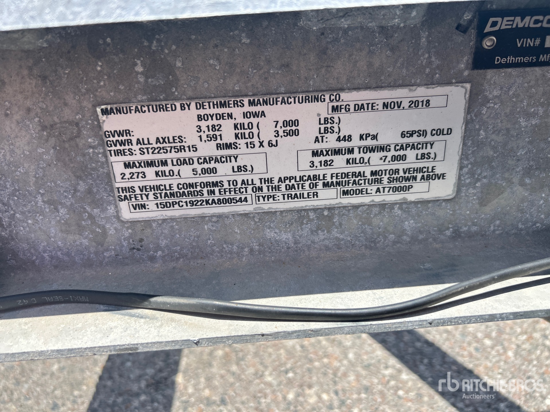 Photo of a 2019 Demco AT7000P