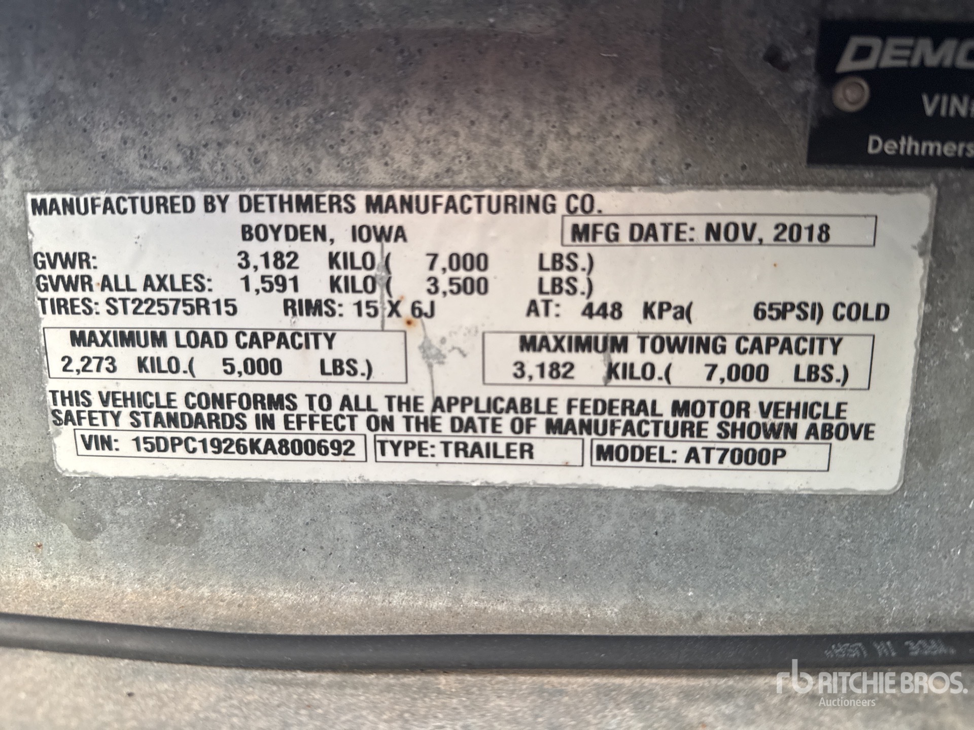2019 Demco AT7000P