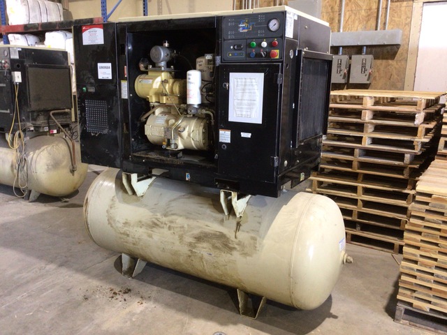 Ingersoll Rand 150 cfm Skid-Mounted Electric 100 gal Air Compressor