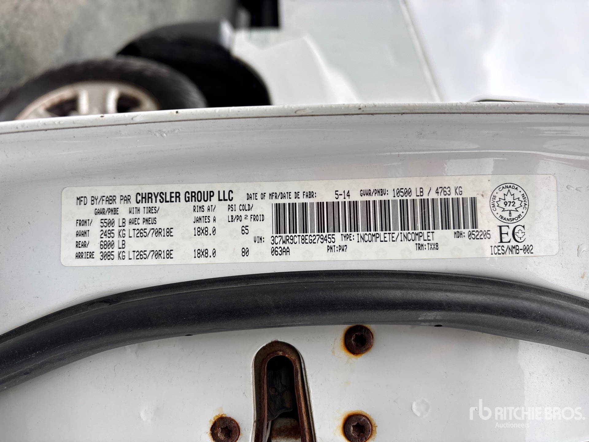 General Appearance with Numero seriale/numero d’identificazione del veicolo (VIN)