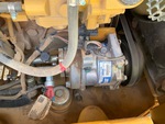 Engine with A/C Compressor