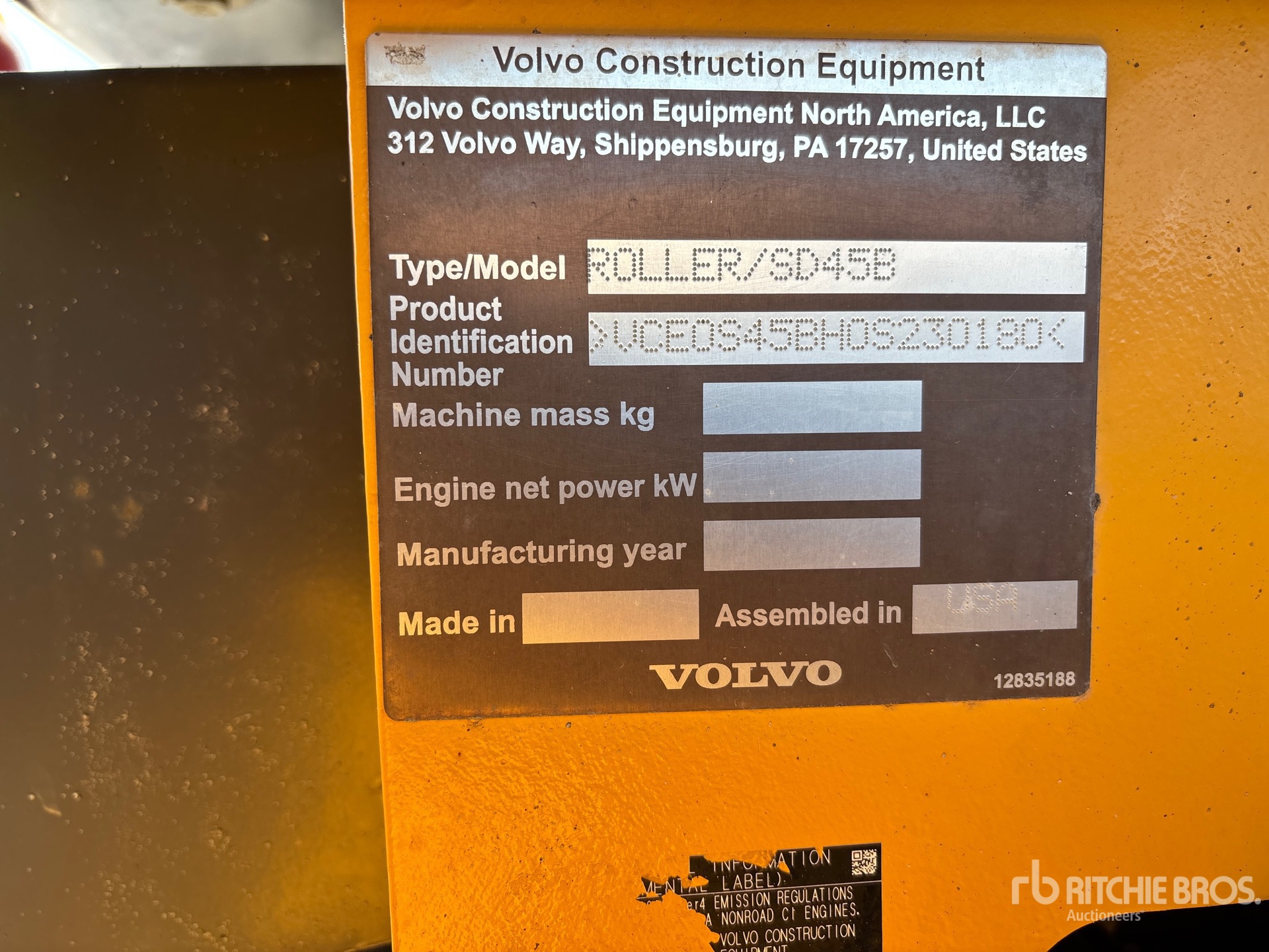 General Appearance with Numer seryjny/numer identyfikacyjny pojazdu