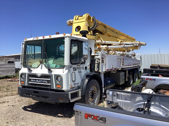 Sany on 2008 Mack MRU613 6x4 Concrete Pump Truck