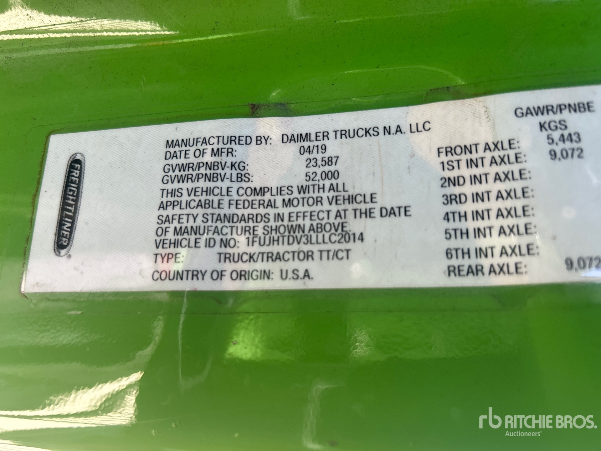 Photo of a 2020 Freightliner CASCADIA 116