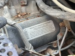 Engine with Emission Certification Label