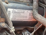 Engine with Emission Certification Label
