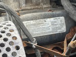 Engine with Emission Certification Label