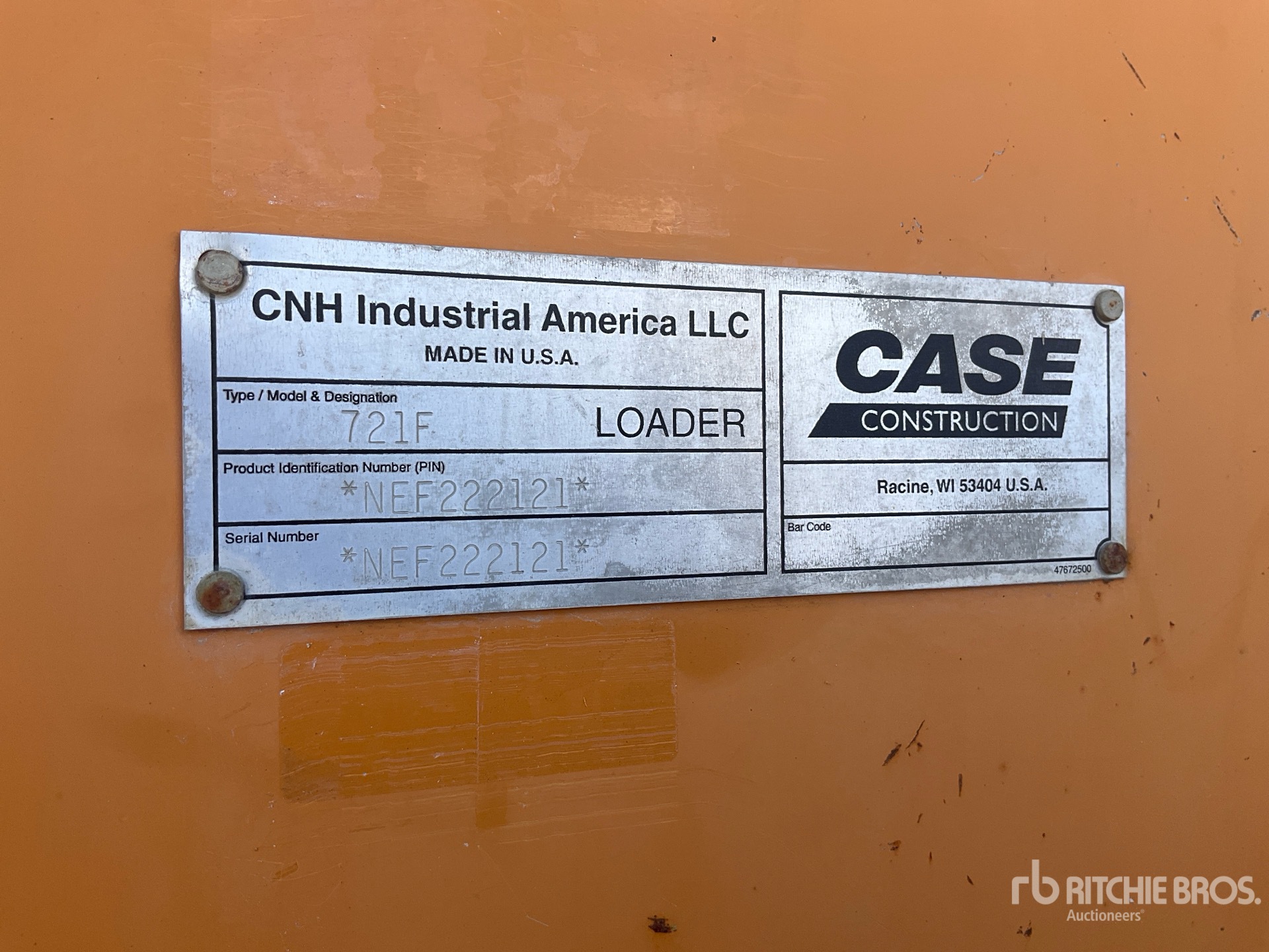 Photo of a 2014 Case 721F