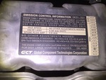 Engine with Emission Label