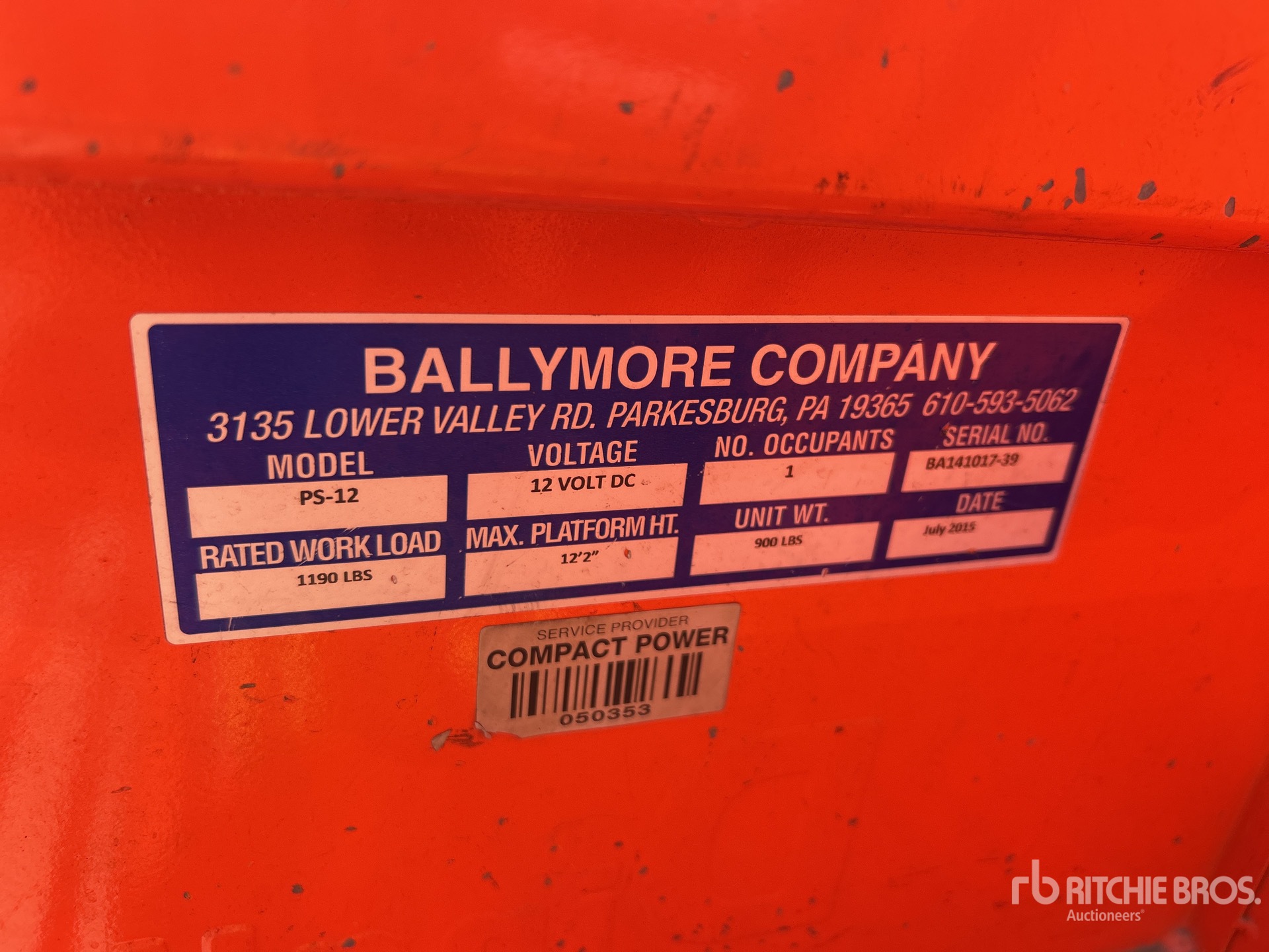 2015 Ballymore PS-12