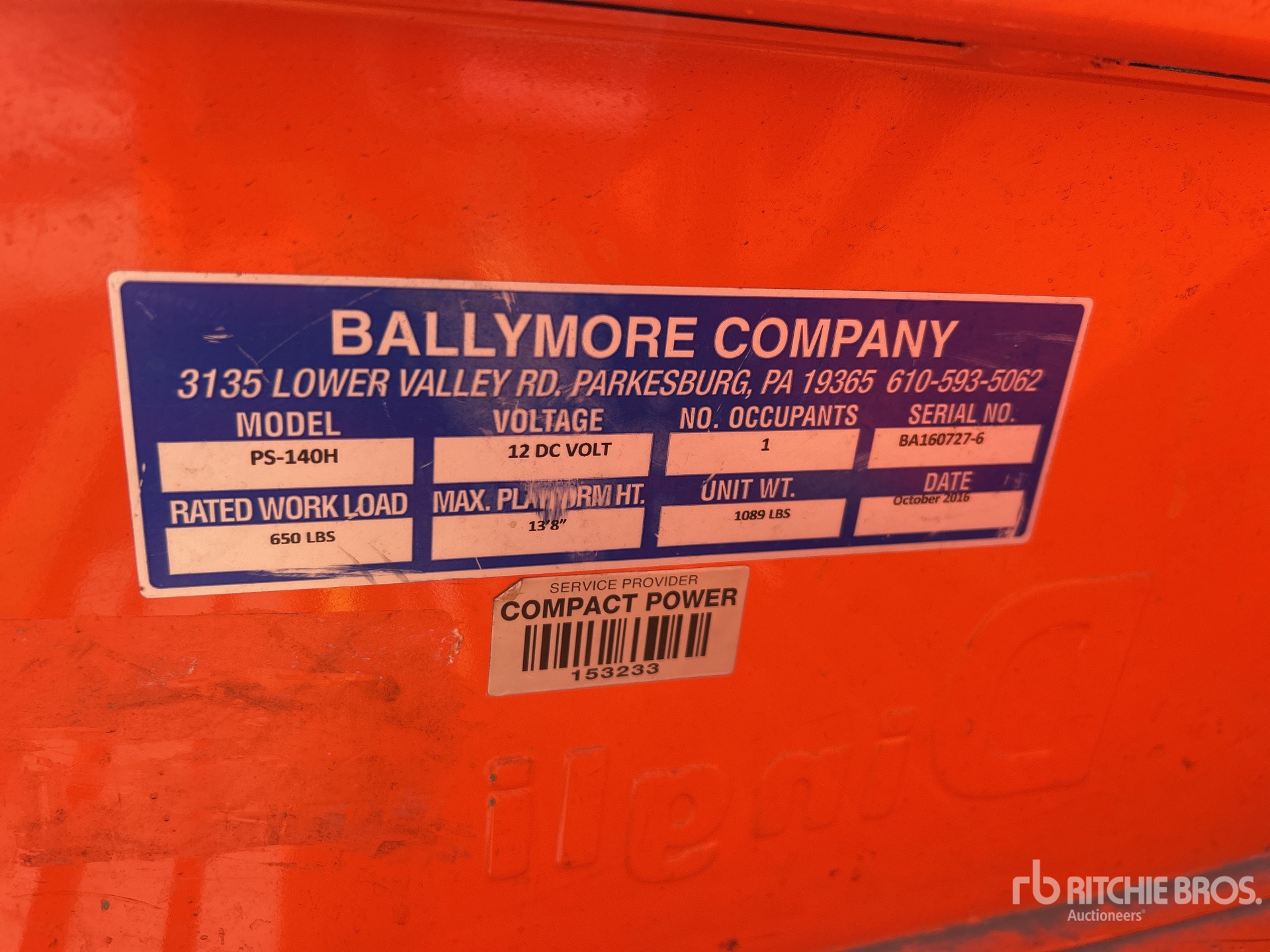 2016 Ballymore PS-140H