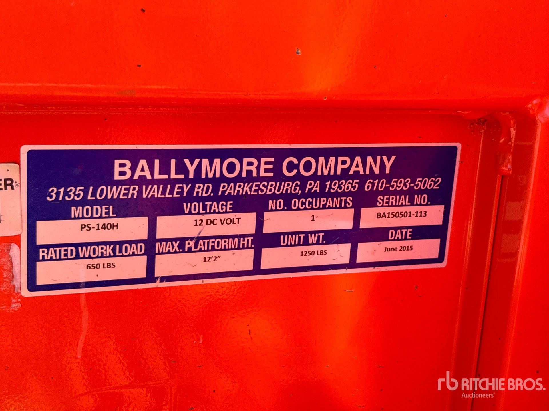 Photo of a 2015 Ballymore PS-140H