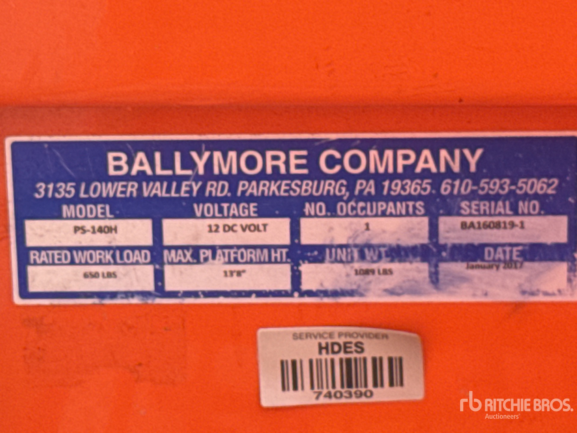 2017 Ballymore PS-140H