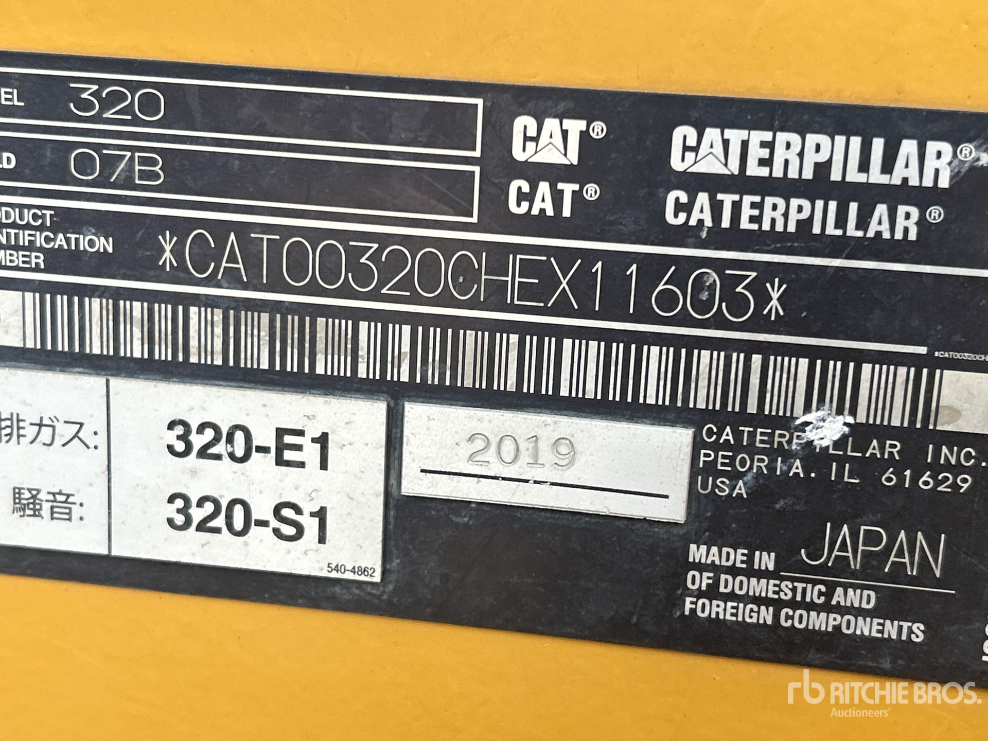 2019 Caterpillar 320