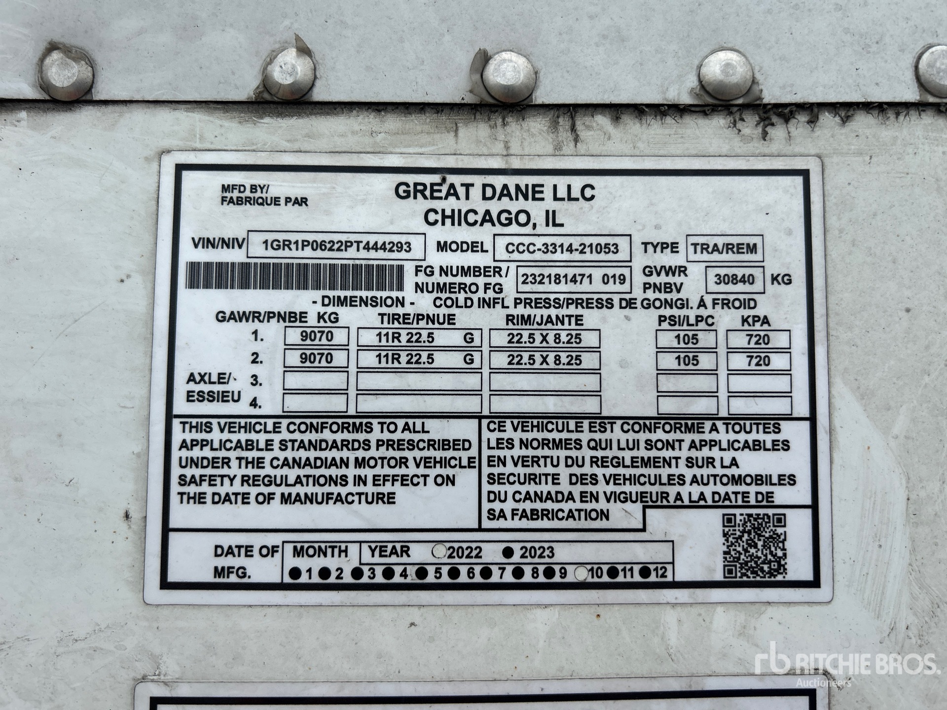 2023 Great Dane 53 ft x 102 in T/A