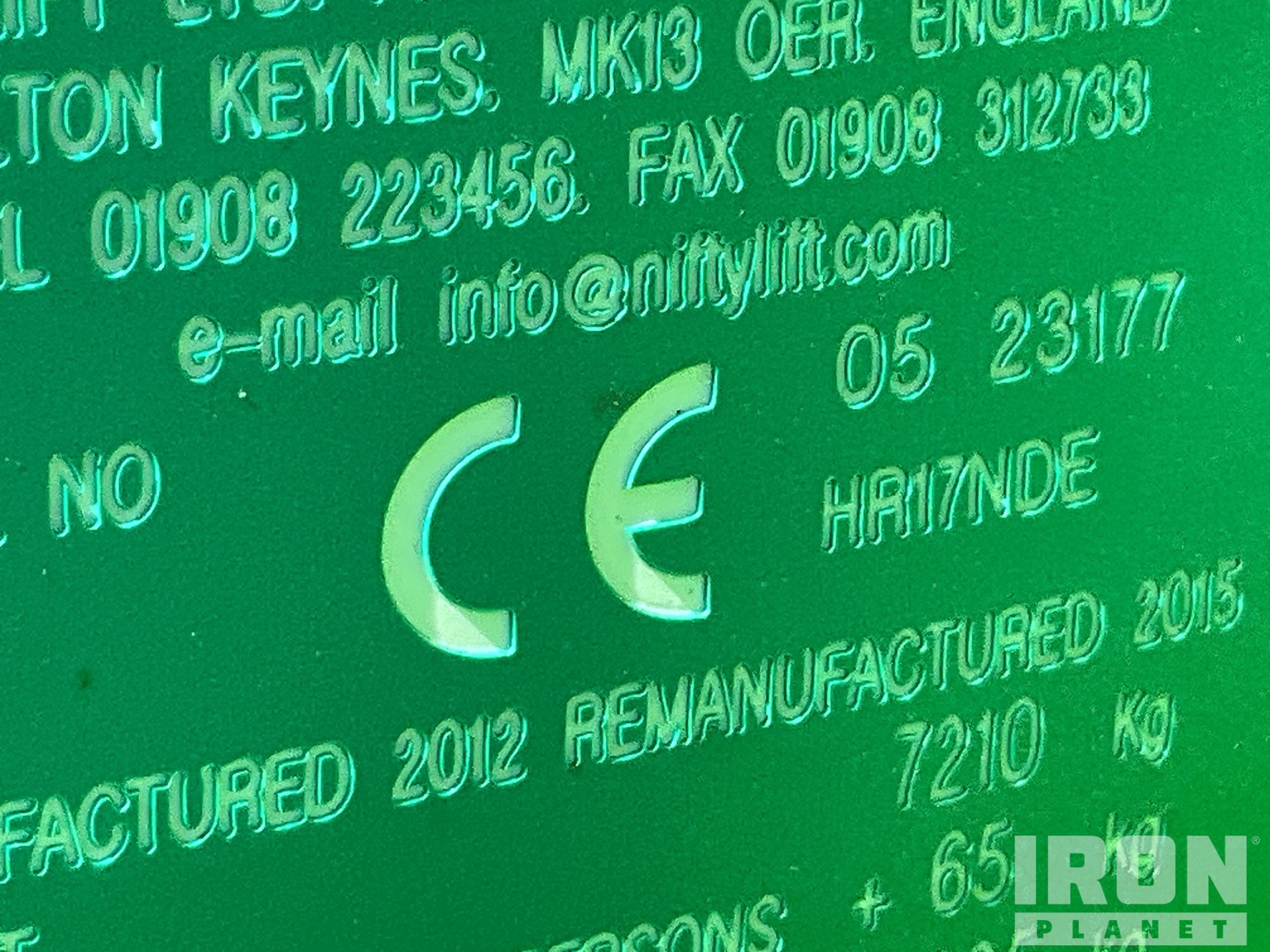 2015 Niftylift HR17 NDE