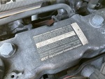 Engine with Emission Label