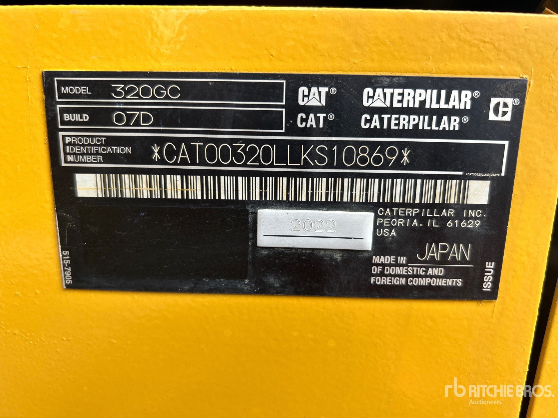 2022 Caterpillar 320GC
