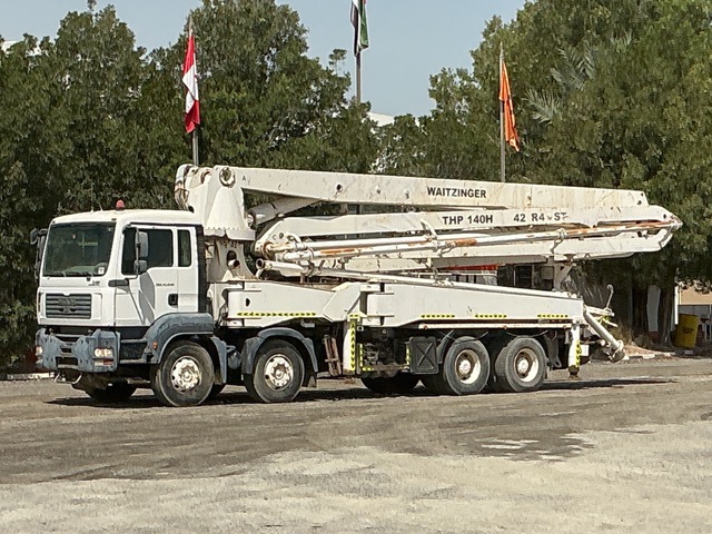 2008 Waitzinger THP140H/ 42R4ST 42 m on 2008 MAN TGA41.440 8x4 Concrete Pump Truck