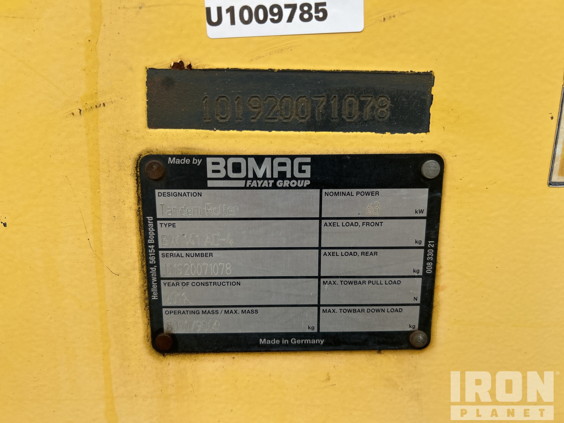 2011 Bomag BW141AD-4