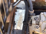 Rear Engine with Emission Certification Label