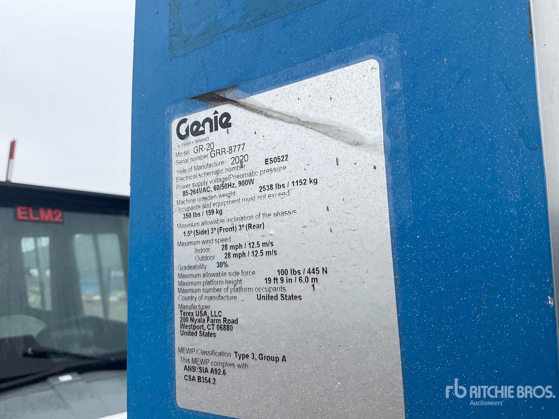 Photo of a 2020 Genie GR-20