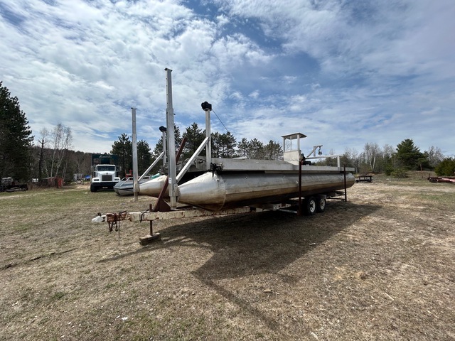 Pontoon 30 ft Barge w/ trailer has no ownership they can take the trailer or leave it Trailer