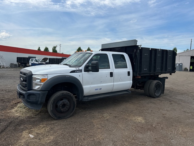 2016 Ford F-450 XL 4x2 Crew Cab Flatbed Dump Truck