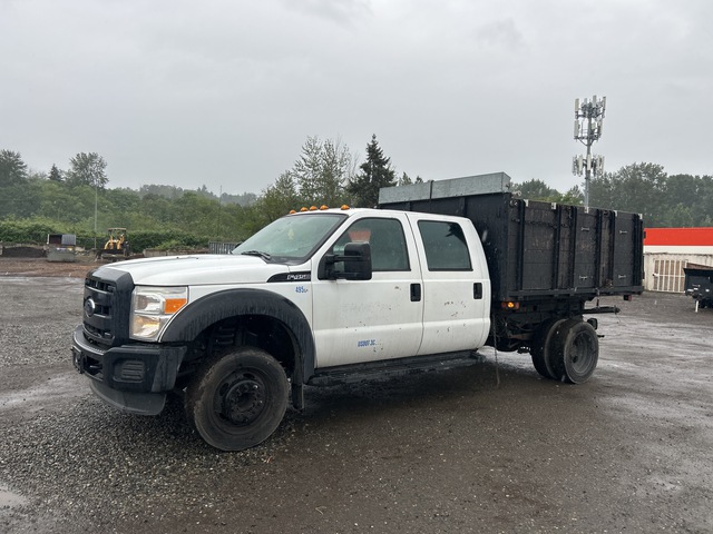 2015 Ford F-450 XL 4x2 Crew Cab Flatbed Dump Truck