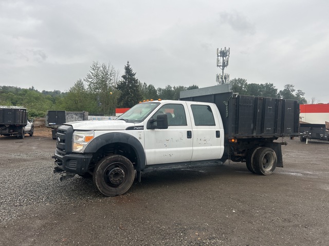 2015 Ford F-450 XL 4x2 Crew Cab Flatbed Dump Truck