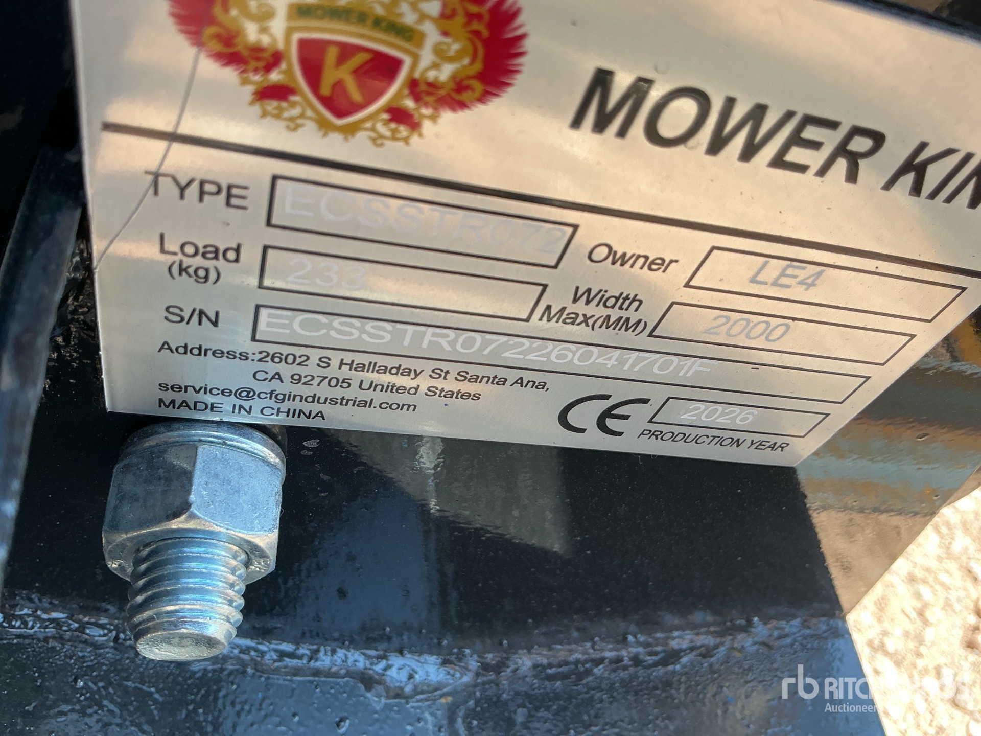 2026 Mower King ECSSTR072