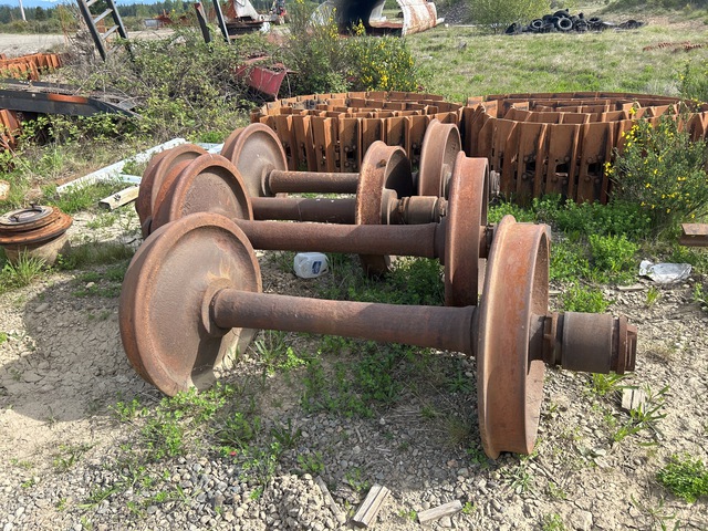 Quantity of (4) Rail Wheels & Axles