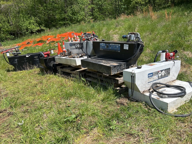 Quantity of Fuel Tanks, Pumps, Concrete Mixer, Binders, Chains & Hand Tools