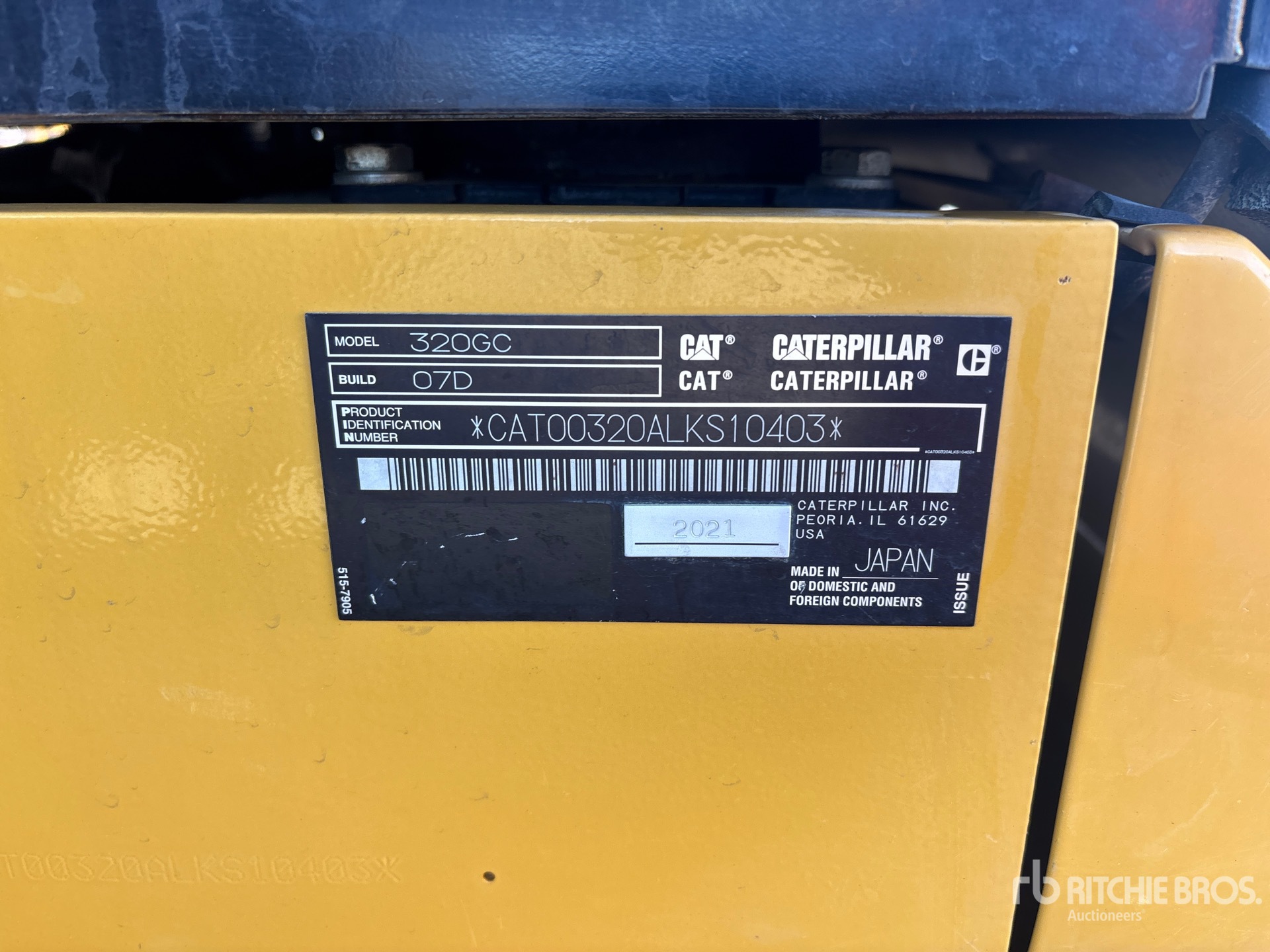 2021 Caterpillar 320GC