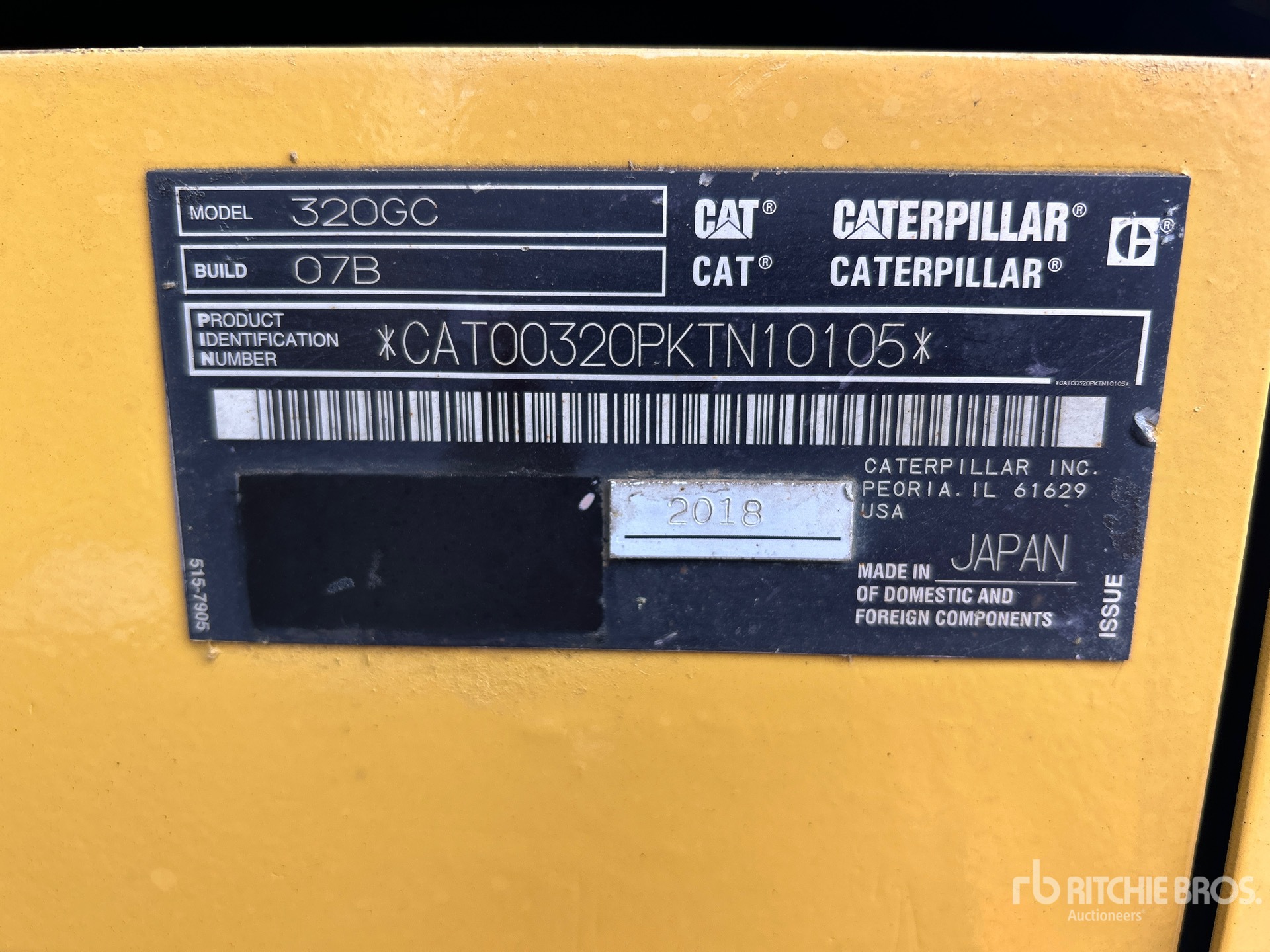 2018 Caterpillar 320GC