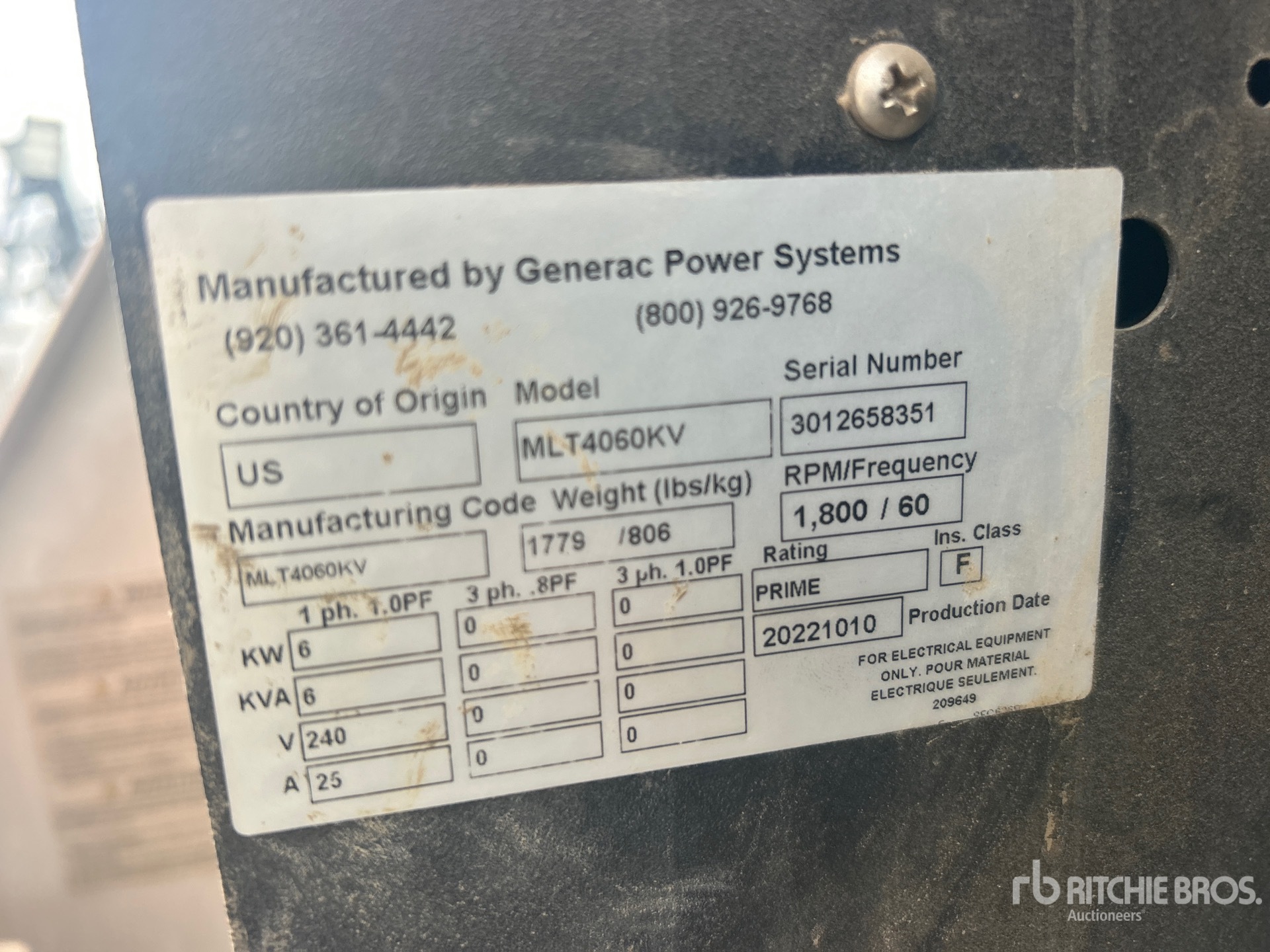 2022 Generac MLT4060KV