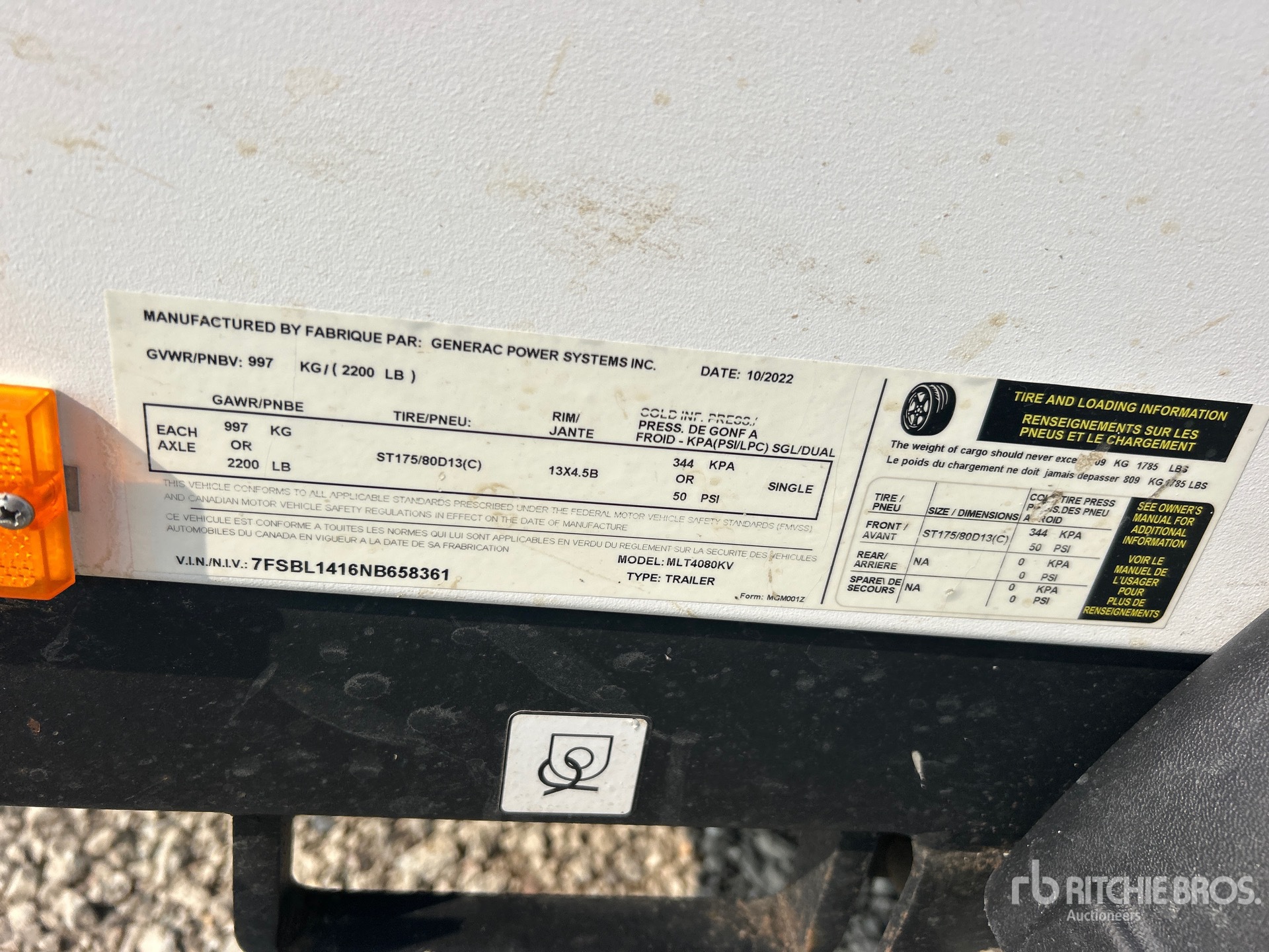 2022 Generac MLT4080KV