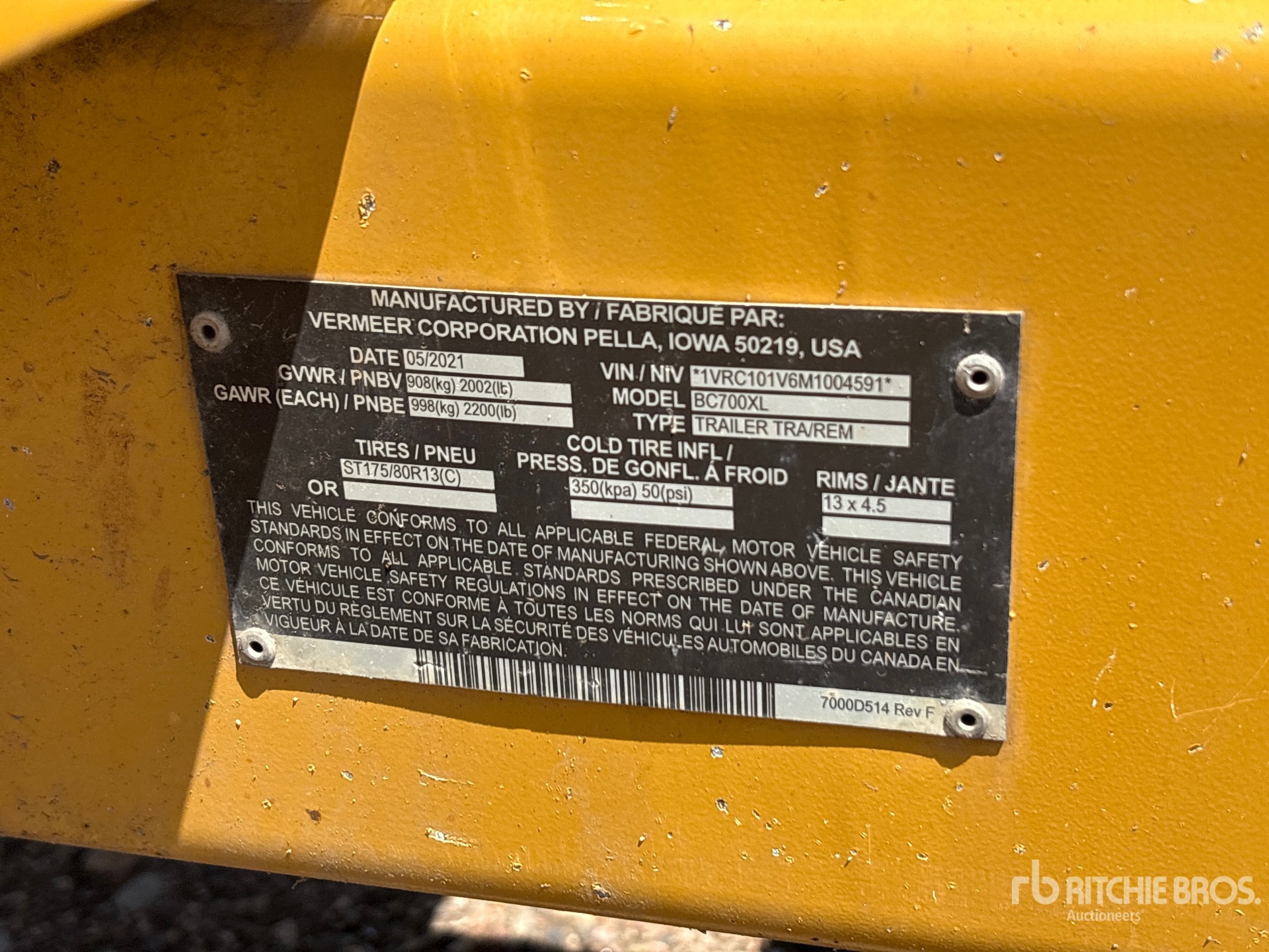 2021 Vermeer BC700XL