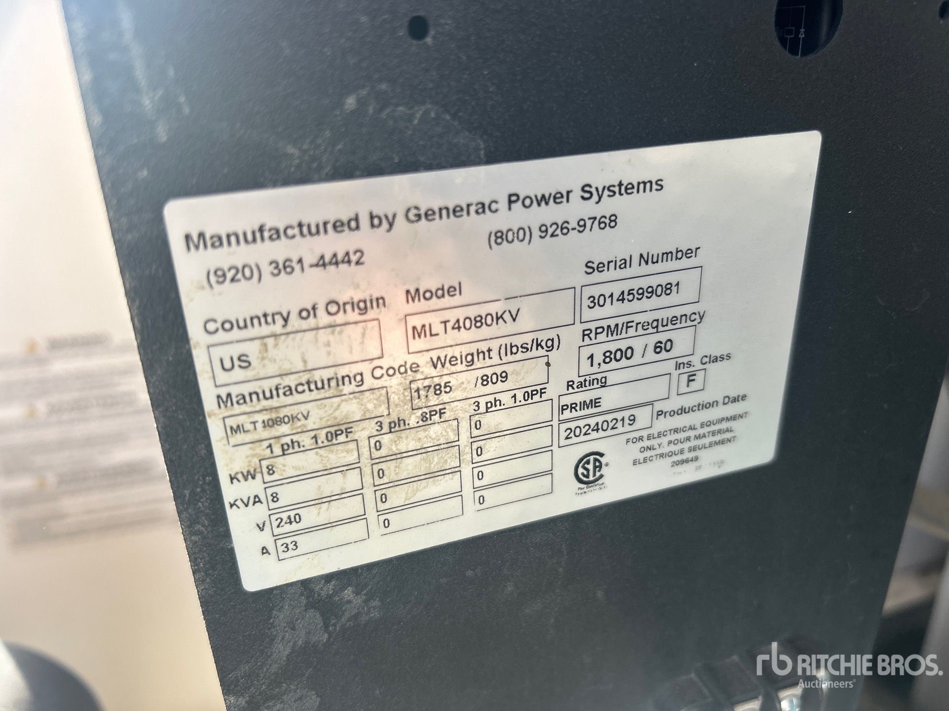 2024 Generac MLT4080KV