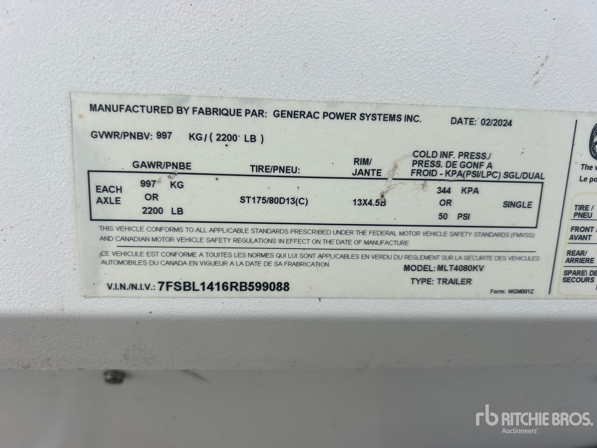 2024 Generac MLT4080KV