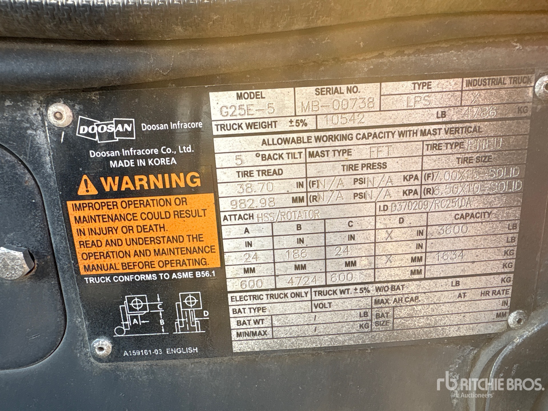 2010 Doosan G25E-5