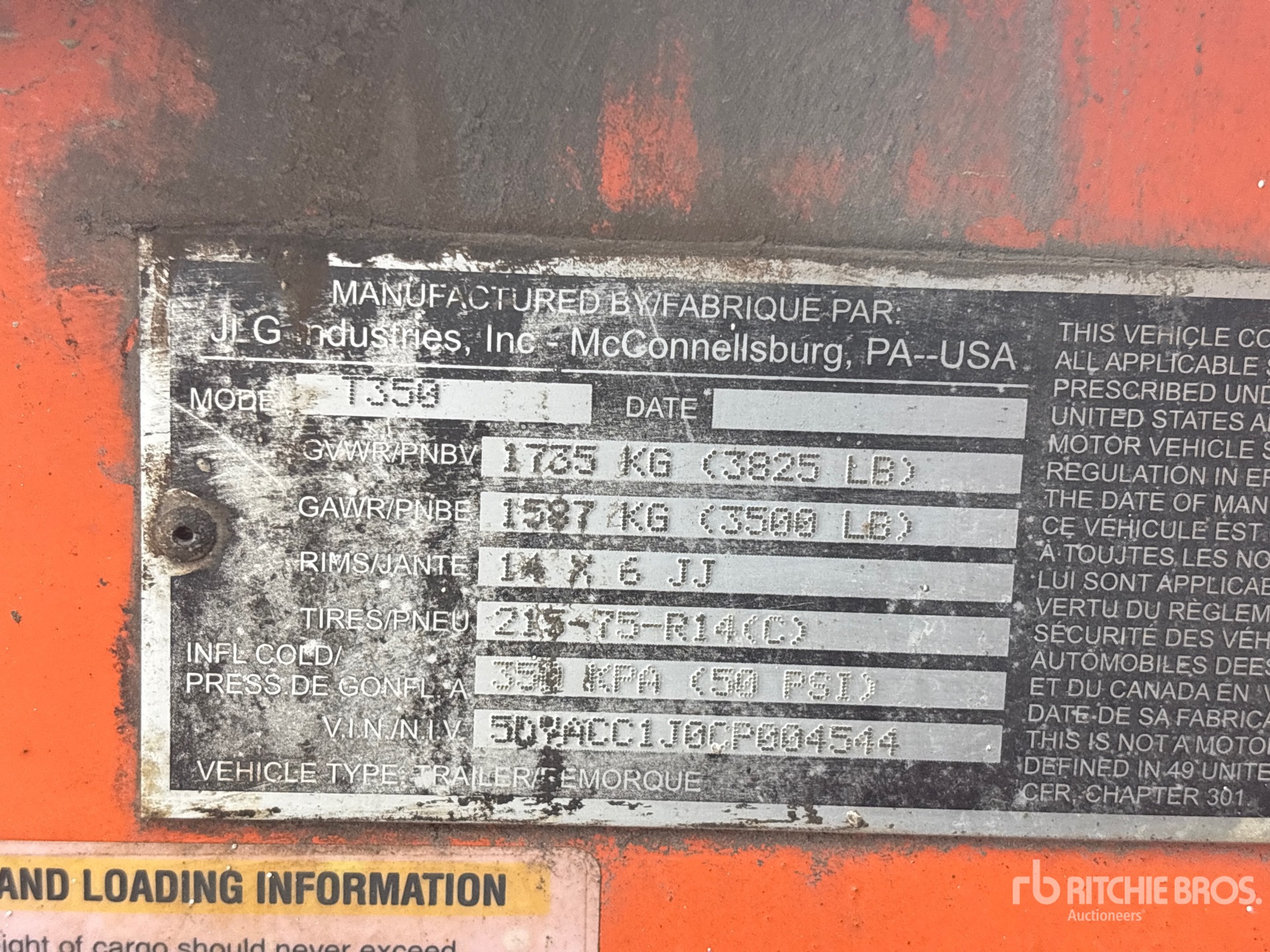 Photo of a 2012 JLG T-350