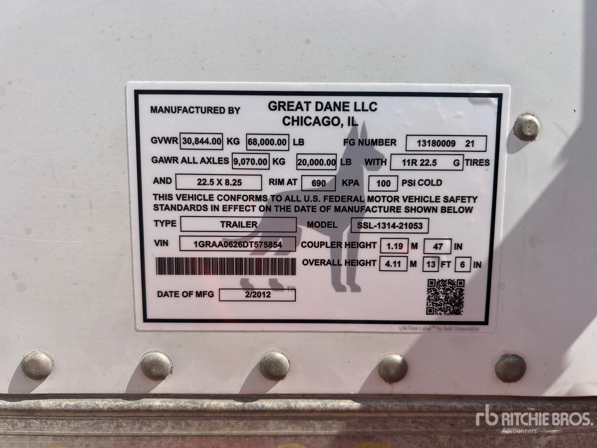2013 Great Dane SSL-1314-21053