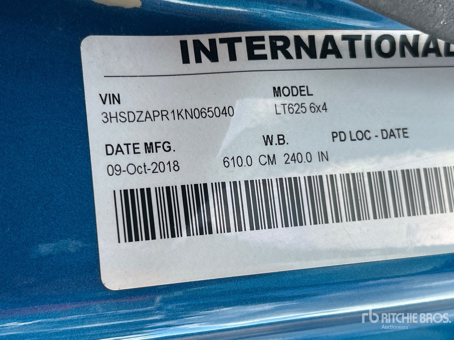 2019 International LT625
