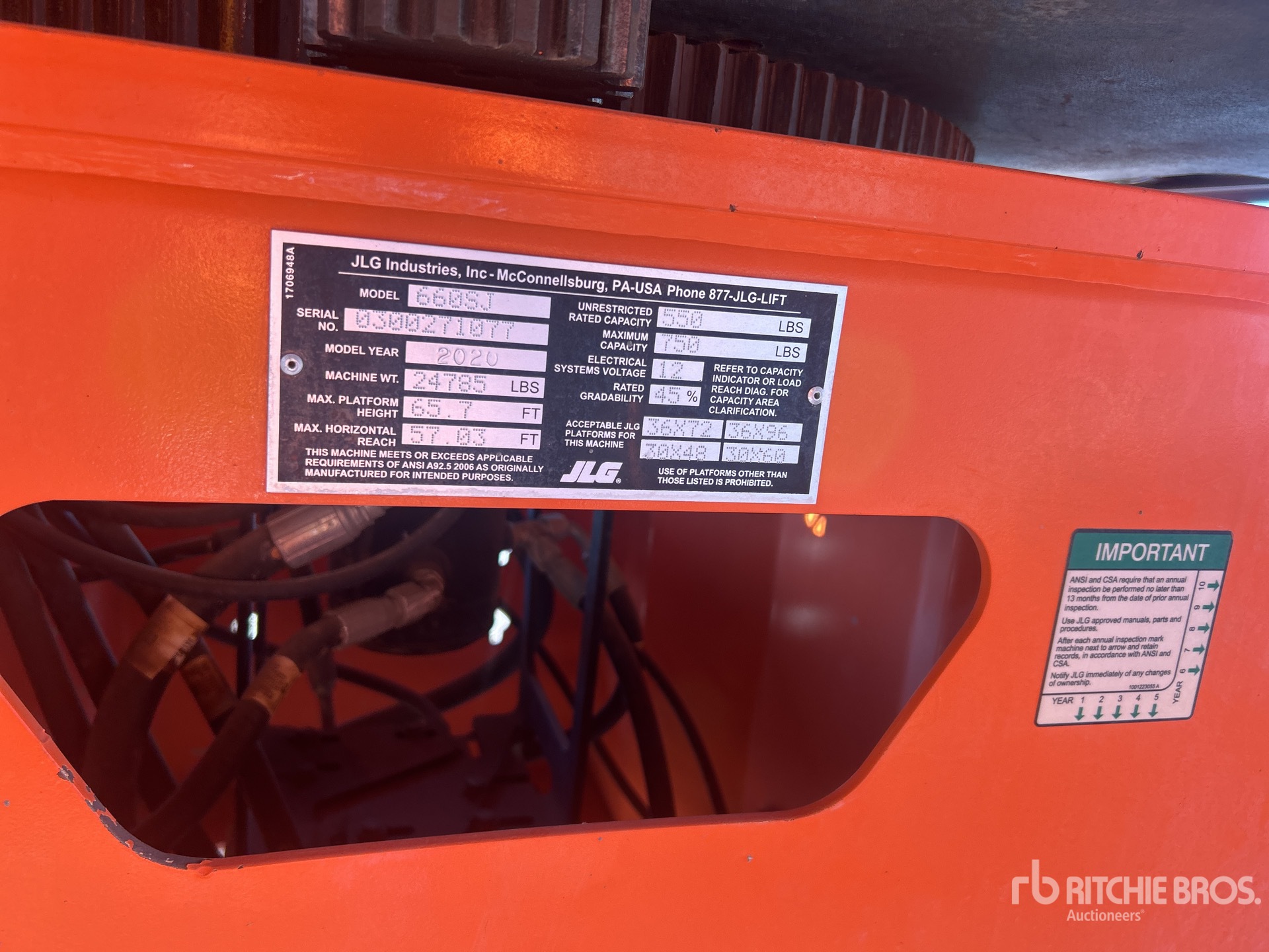 Photo of a 2020 JLG 660SJ