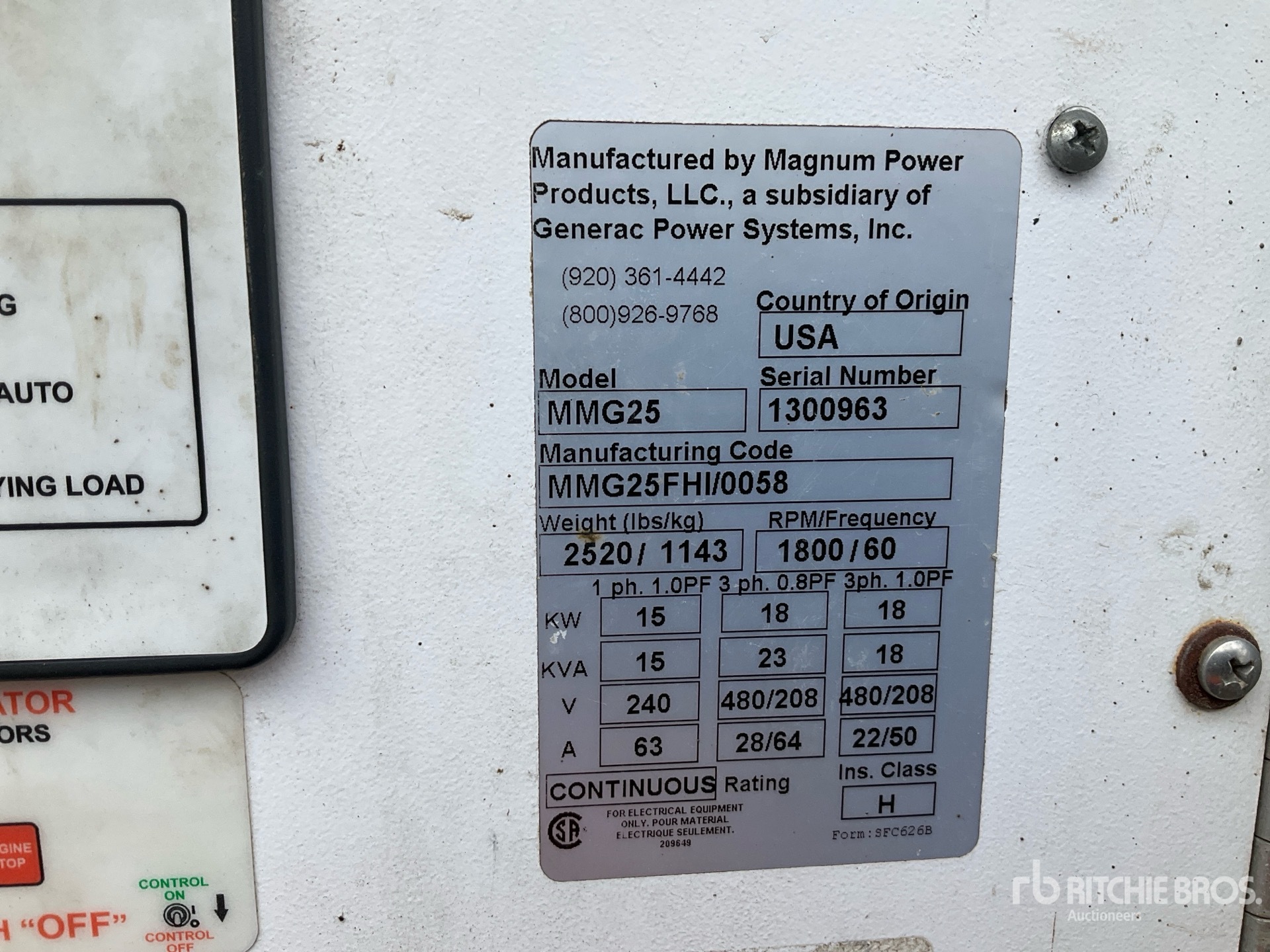 Photo of a  Magnum MMG25FHI