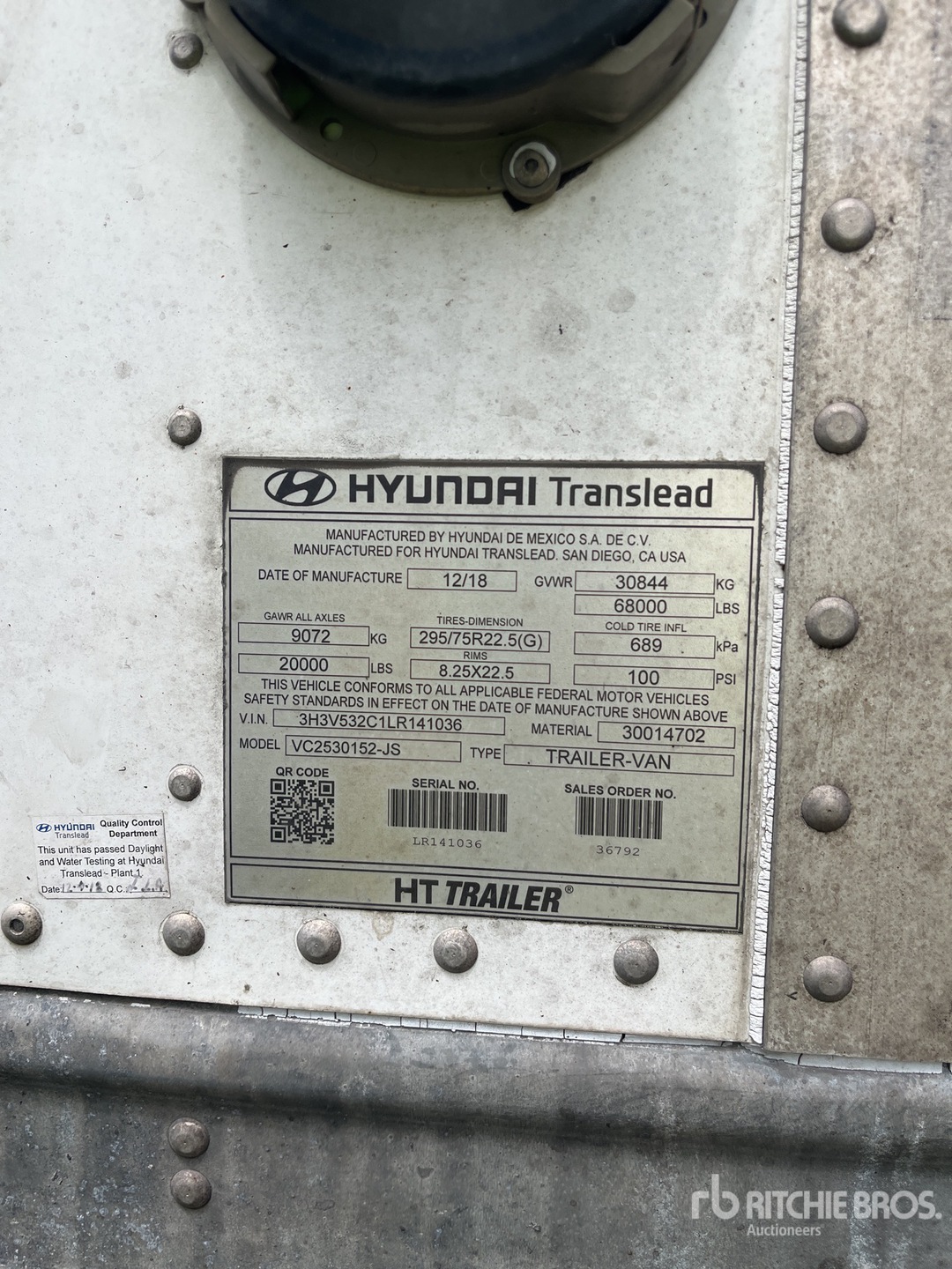 Photo of a 2020 Hyundai 53 ft T/A