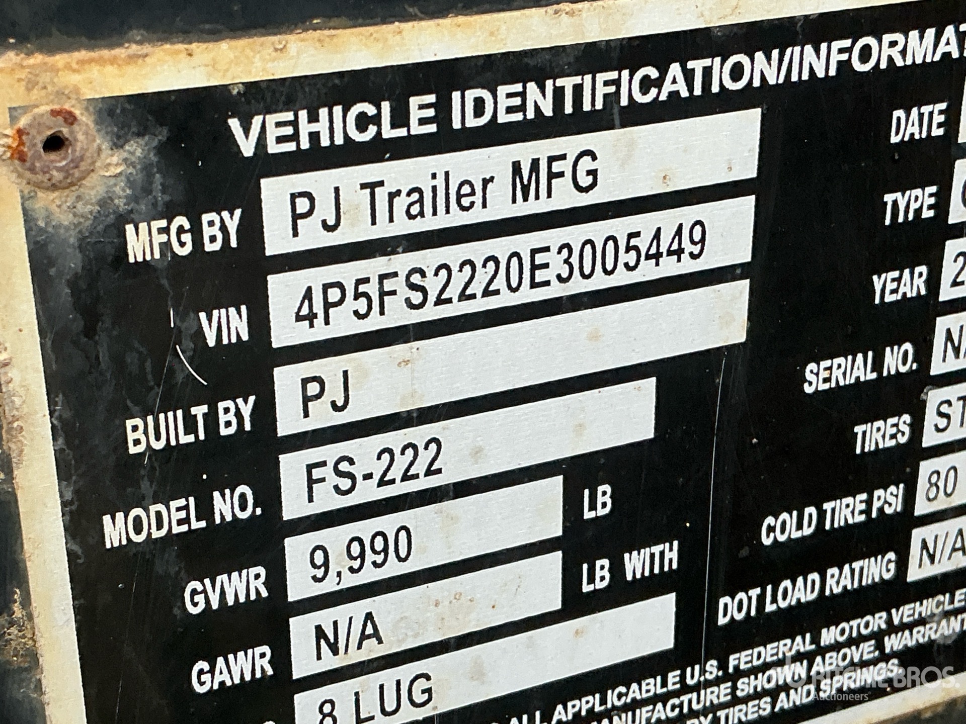 2014 Pj Trailers FS-222